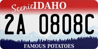ID license plate 2A0808C