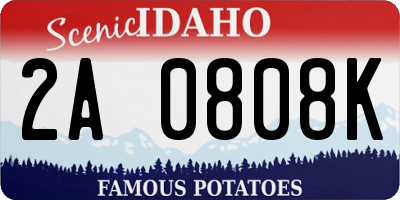 ID license plate 2A0808K