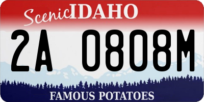 ID license plate 2A0808M