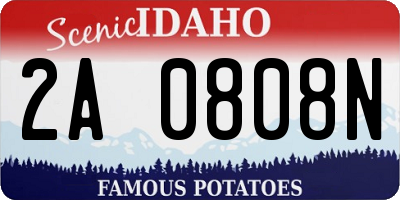 ID license plate 2A0808N