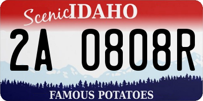 ID license plate 2A0808R