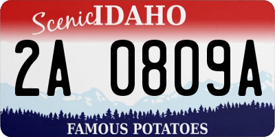 ID license plate 2A0809A