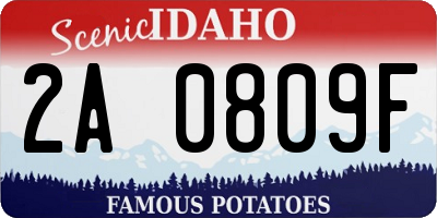 ID license plate 2A0809F