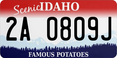 ID license plate 2A0809J