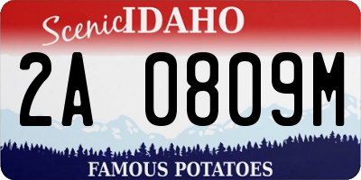 ID license plate 2A0809M