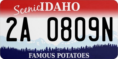ID license plate 2A0809N