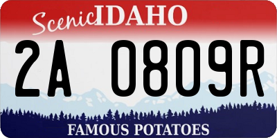 ID license plate 2A0809R