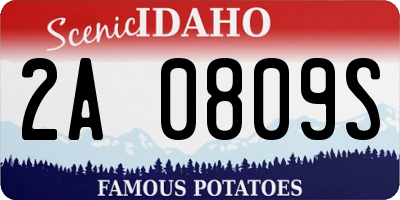 ID license plate 2A0809S