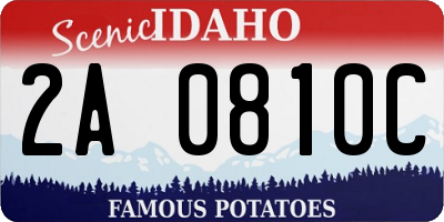 ID license plate 2A0810C