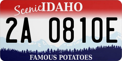 ID license plate 2A0810E