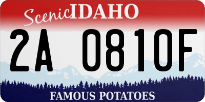 ID license plate 2A0810F