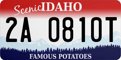 ID license plate 2A0810T
