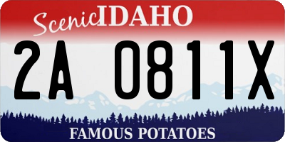 ID license plate 2A0811X