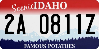 ID license plate 2A0811Z