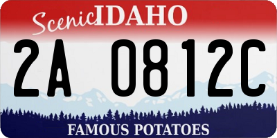 ID license plate 2A0812C