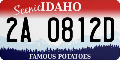 ID license plate 2A0812D