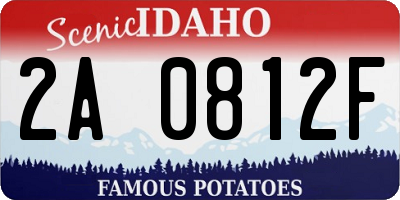ID license plate 2A0812F