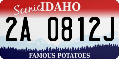 ID license plate 2A0812J