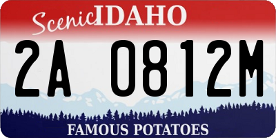 ID license plate 2A0812M