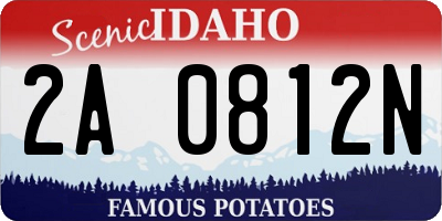 ID license plate 2A0812N