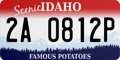 ID license plate 2A0812P