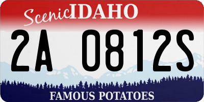 ID license plate 2A0812S