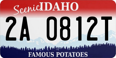 ID license plate 2A0812T