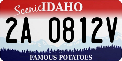 ID license plate 2A0812V