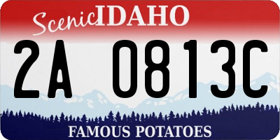 ID license plate 2A0813C