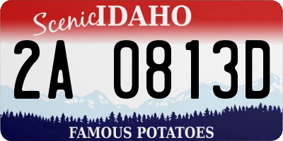 ID license plate 2A0813D