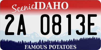 ID license plate 2A0813E