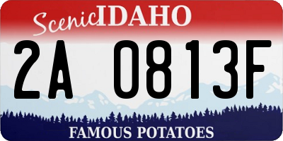 ID license plate 2A0813F