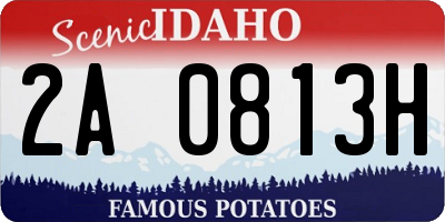 ID license plate 2A0813H