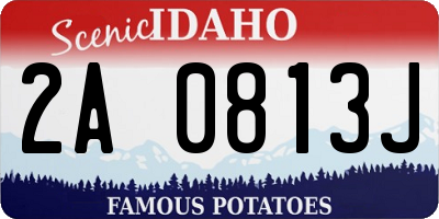 ID license plate 2A0813J