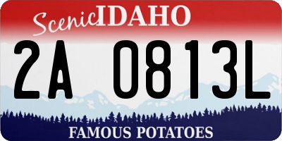 ID license plate 2A0813L