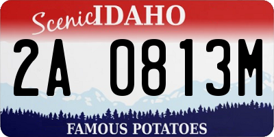ID license plate 2A0813M