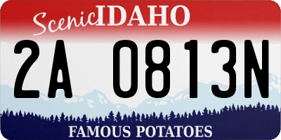ID license plate 2A0813N