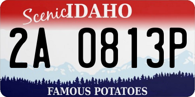 ID license plate 2A0813P