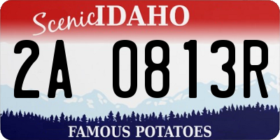 ID license plate 2A0813R
