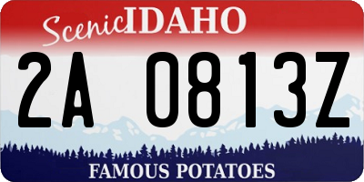 ID license plate 2A0813Z