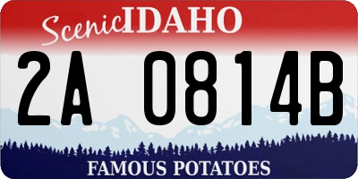 ID license plate 2A0814B