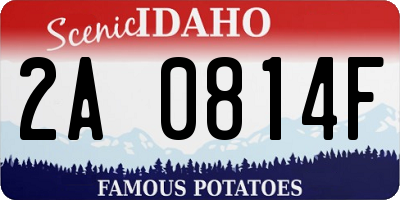 ID license plate 2A0814F