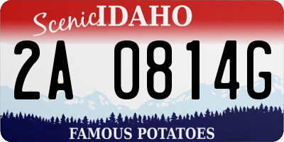 ID license plate 2A0814G