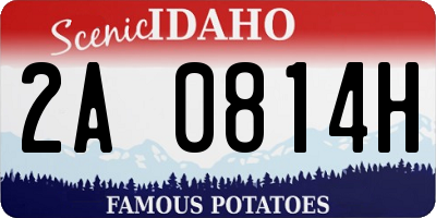 ID license plate 2A0814H
