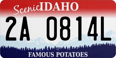 ID license plate 2A0814L