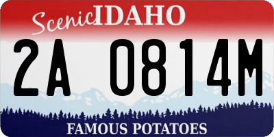 ID license plate 2A0814M