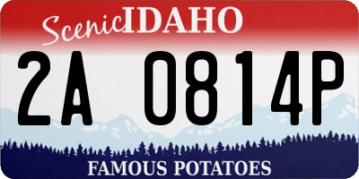 ID license plate 2A0814P