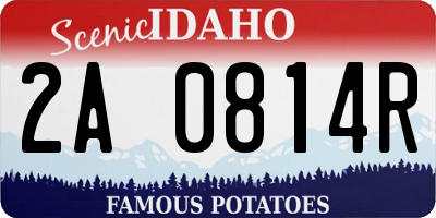 ID license plate 2A0814R