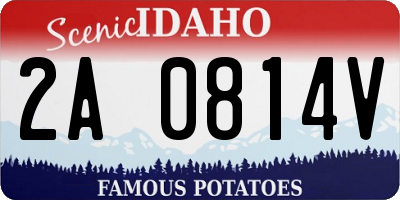 ID license plate 2A0814V