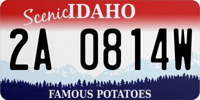 ID license plate 2A0814W